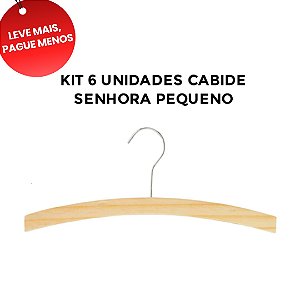 Cabide Senhora Peq 27cm Madeira C/6Pçs Cx C/70 Pacotes. REF-04 A