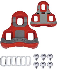 Taco Pedal Speed Wellgo RC7B tipo Look Keo 6° Vermelho