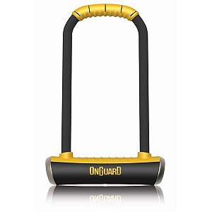 Cadeado para Bicicleta OnGuard Pitbull LS 8002 U-Lock - Aço - Preto e Amarelo