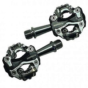 Pedal Zeray MTB ZP108S Preto Alumínio com Taco