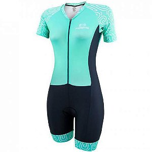 Macaquinho de Ciclismo Feminino Marcio May Leaf Drops