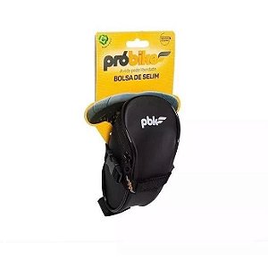 Bolsa de Selim P/Bicicleta - Probike M2 - Emborrachada Ziper YKK - Preto