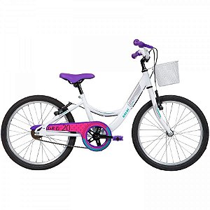 Bicicleta Aro 20 Feminina - Caloi Ceci - Single Speed - Aço - Branca C/ Cores