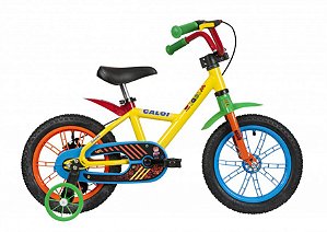 Bicicleta Infantil Aro 14- Caloi Zigbim - Aço - Amarela