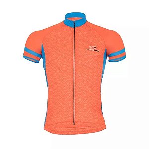 Camisa de Ciclismo - Márcio May - Light Elos - Masculina - Laranja eAzul