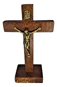 Crucifixo Rústico de mesa 12 cm