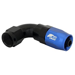 Conexão 6AN / AN6 90º graus para Mangueira Aeroquip Colors - Azul