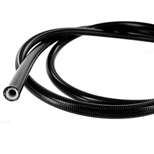 Mangueira PTFE com Malha Inox 3AN / AN3 com Cobertura de Plástica - Preta - Metal Horse