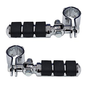 Par de Pedaleira para Softail / Dyna com Suporte - Cromado - Twin13
