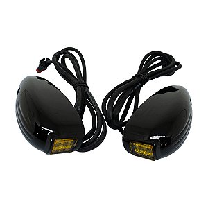 Par de Setas Billet Harley Road Glide 15-23 - Preta - Twin13