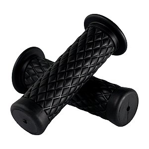 Par de Manoplas 1" Diamantadas - Twin13 - Preto Fosco