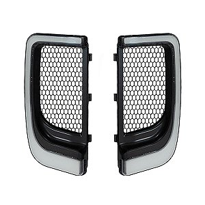 Par de Acabamentos de Entrada de Ar Inferior com LED Harley Touring 15-23 - Twin13