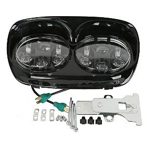 Farol LED Daymaker Harley Road Glide 15-22 - Twin13 - Preto