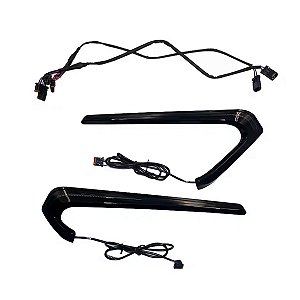 Par de LEDs Laterais de Alforge Harley Low Rider ST Sport Glide 18-24 - Fumê - Twin13