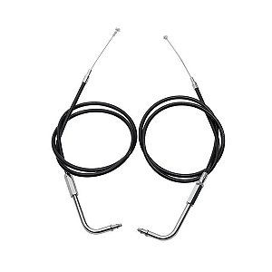 Par de Cabos de Acelerador 100cm para Harley 02-14 - Twin13 - Preto