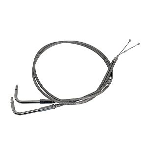 Par de Cabos de Acelerador 100cm para Harley 02-14 - Twin13 - Cromado