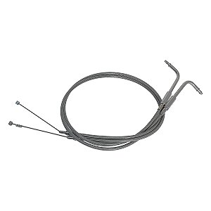 Par de Cabos de Acelerador 90cm para Harley 02-14 - Twin13 - Cromado