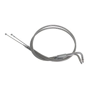Par de Cabos de Acelerador 80cm para Harley 1996 a 2006 - Twin13 - Cromado
