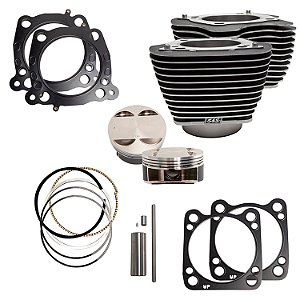 Kit Cilindro Big Bore 114" para 128" S&S Cycle para Milwaukee-Eight 2018-2025 - Preto Diamantado