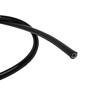 Mangueira PTFE com Malha Inox 4AN / AN4 com Cobertura Plástica - Preta