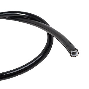 Mangueira PTFE com Malha Inox 6AN / AN6 com Cobertura Plástica - Preta