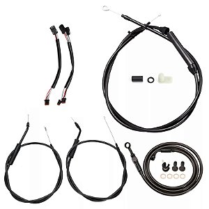 Kit Extensor de Cabos para Guidão 12" Harley Dyna 12-17 - Preto - Twin13