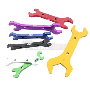 Jogo de Chave Duplo em Alumínio Billet para Conexões 3AN à 20AN - Colorido