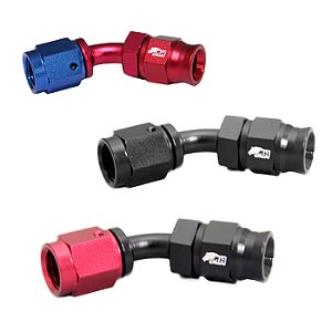 Conexão 3AN / AN3 Curva 45° graus para Mangueira PTFE - Metal Horse