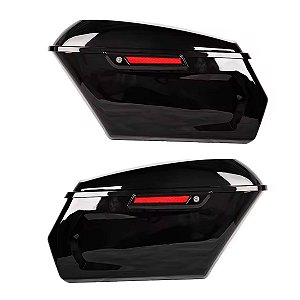 Par de Alforges Laterais Stunt Chopped V2 Harley Touring 14-23 - Preto - Twin13