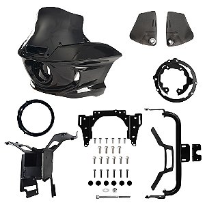 Carenagem / Fairing Completo Low Rider ST para Harley Softail 2018-2026 - Twin13 - Preto / Fumê