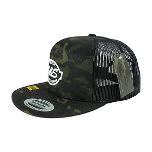 Boné Snapback S&S Cycle - Preto Camuflado