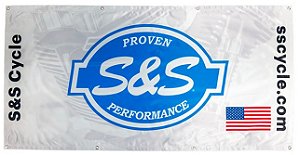 Banner S&S Cycle 3'x6' (91 cm x 183 cm) - Branco