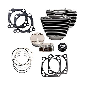 Kit Cilindro Big Bore 107" para 129" S&S Cycle para Milwaukee-Eight 2018-2026 - Preto Diamantado