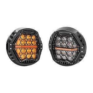 Farol 7" LED HexBeam Pro Harley - Twin13