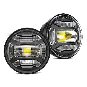 Par de Faróis de Milha Black Hawk 4.5" - Twin13 - Preto