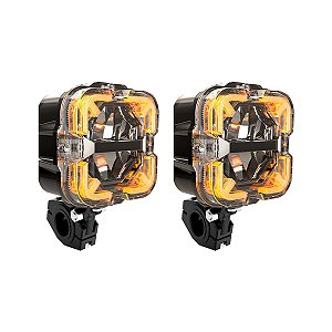 Par de Faróis de Milha 60w - Twin13 - Preto