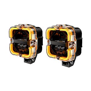 Par de Faróis de Milha 60w - Twin13 - Preto