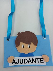 Crachá ajudante Azul