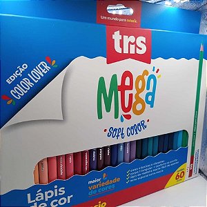 Lápis de Cor Mega Soft Color Triangular 60 Cores Tris.