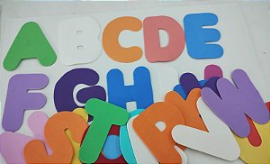 26 Letras Grandes Alfabeto Completo Eva 12cm Colorido