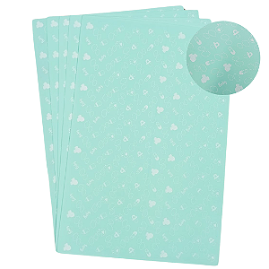 EVA Estampado Placas de 40x60cm 1.5 Pacotes com 5 folhas ( BABY TEMA VERDE AGUA )