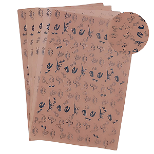 EVA Estampado Placas de 40x60cm 1.5 Pacotes com 5 folhas ( DINOSSAURO TEMA MARROM )