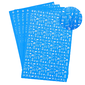 EVA Estampado Placas de 40x60cm 1.5 Pacotes com 5 folhas ( FUTEBOL TEMA AZUL )