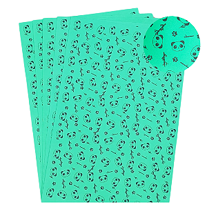 EVA Estampado Placas de 40x60cm 1.5 Pacotes com 5 folhas ( PANDA TEMA VERDE )