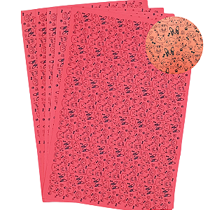 EVA Estampado Placas de 40x60cm 1.5 Pacotes com 5 folhas ( PET TEMA VERMELHO )