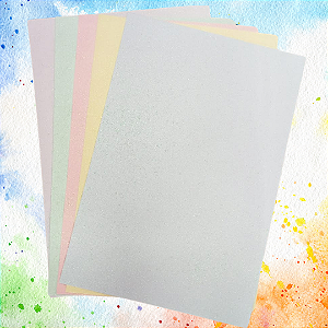 Pacote de Eva Com 5 Folhas 40x60cm - Coloridas Candy Glitter