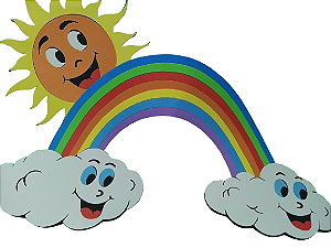 PAINEL EM EVA ARCO IRIS GRANDE