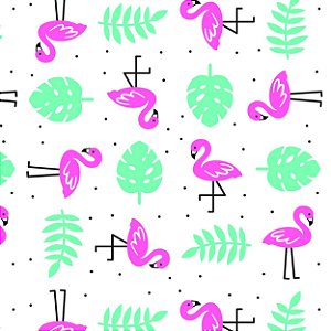 PACOTE COM 5 FOLHAS DE EVA ESTAMPADO MAKE+ FLAMINGO