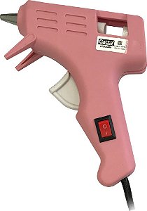 Pistola Cola Quente Pequena Com Botão 10w Gatte - Rosa und.