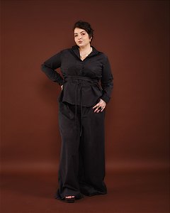 CALÇA ALFAITARIA RETA COTELE PRETO